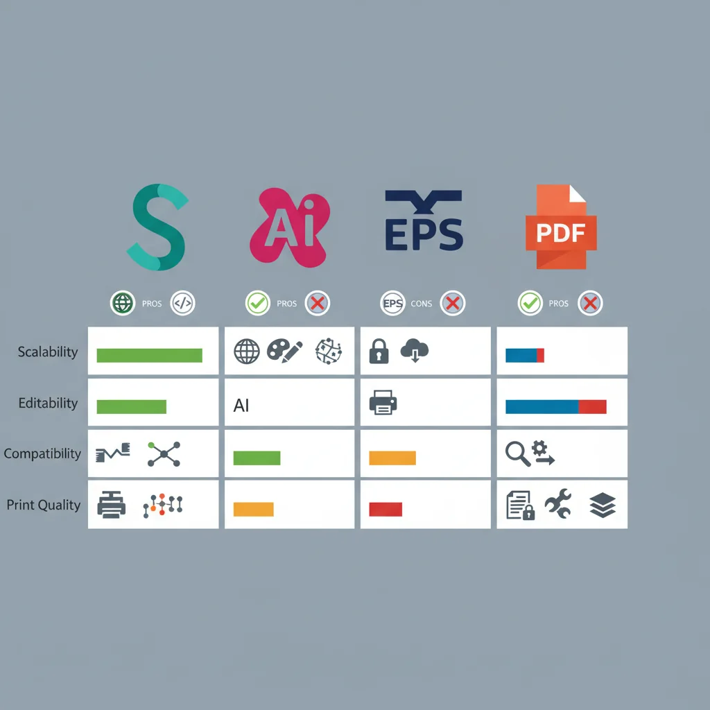 Side-by-side comparison of AI file vs SVG file showing quality differences and file size optimization