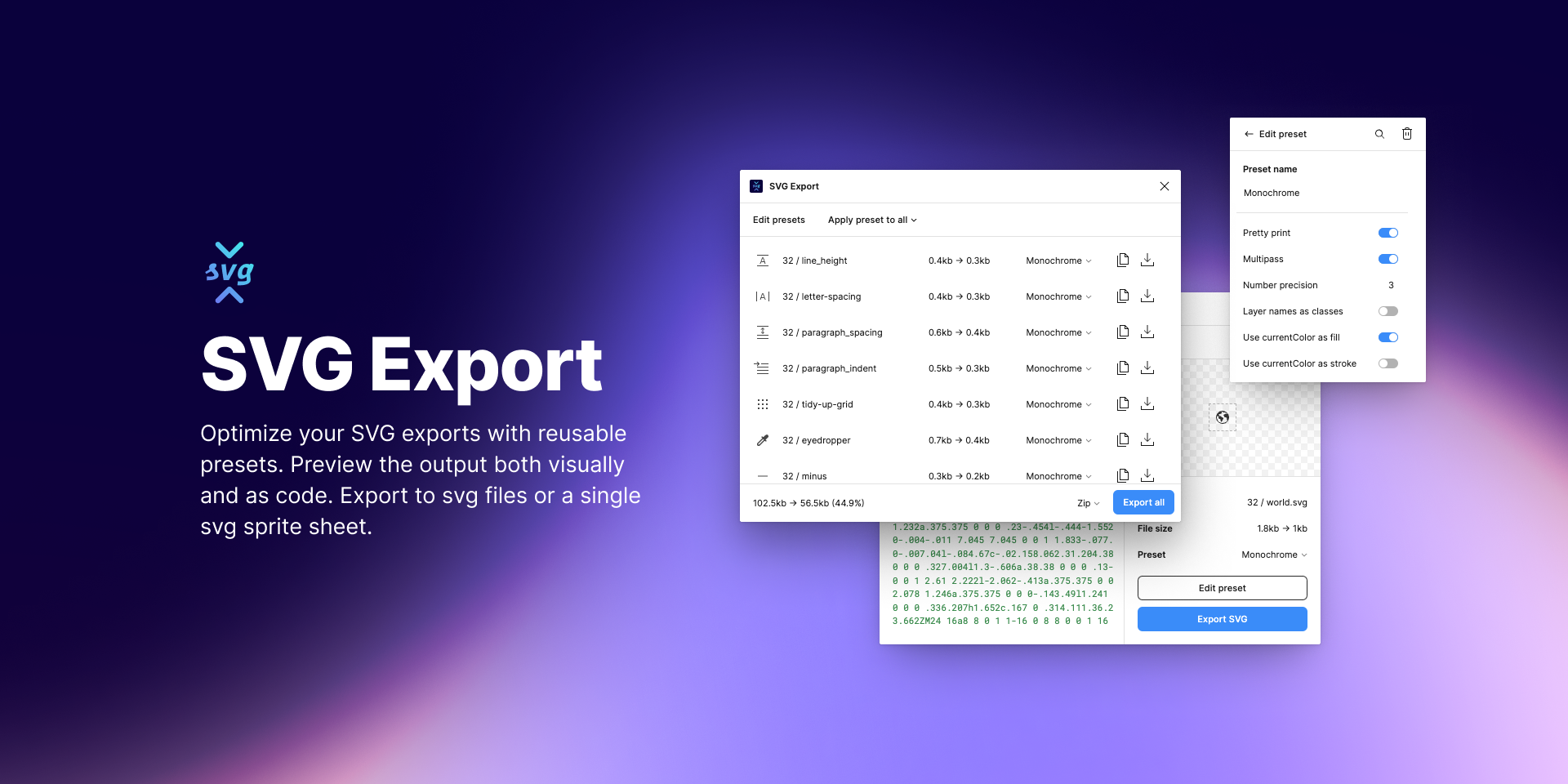 Figma SVG export plugin