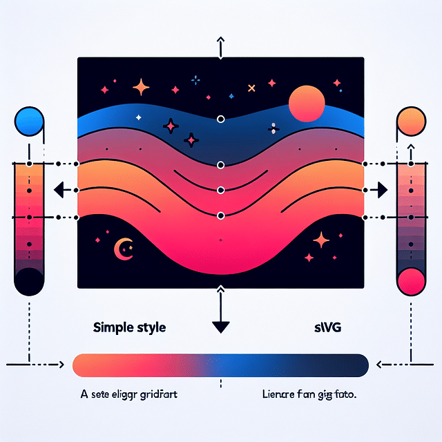 Linear gradient definition within SVG