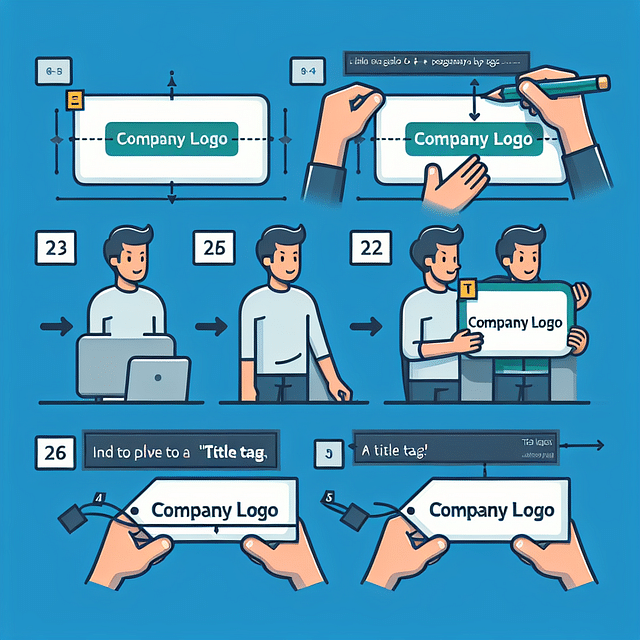 SVG code showing <title>Company Logo</title> inside the <svg> tag