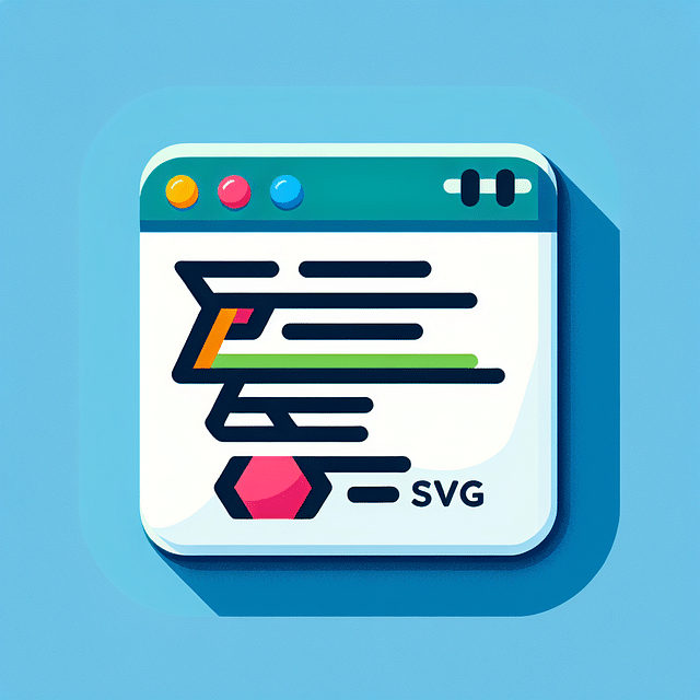 HTML code snippet with an embedded SVG tag
