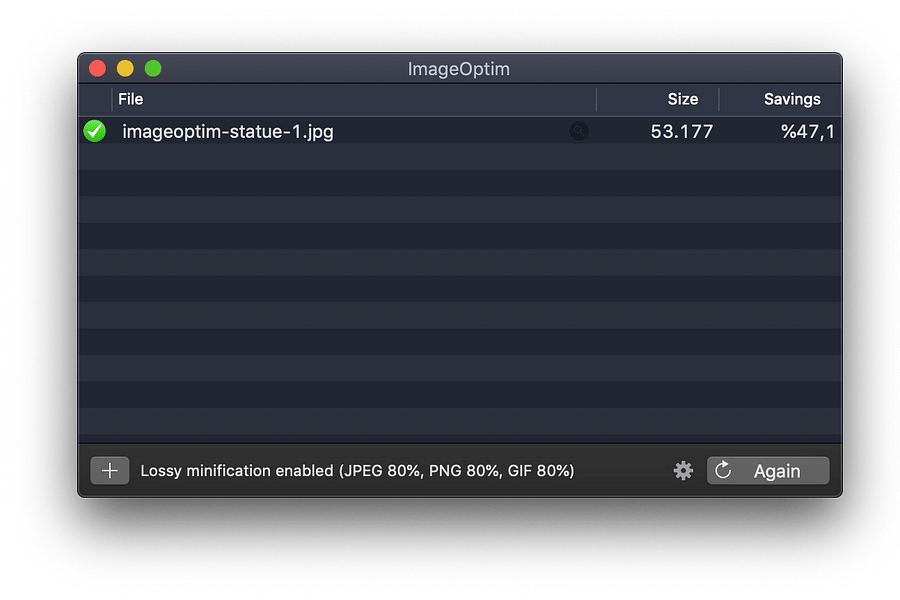 ImageOptim tool screenshot