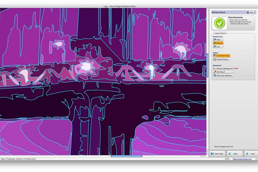 VectorMagic tool interface