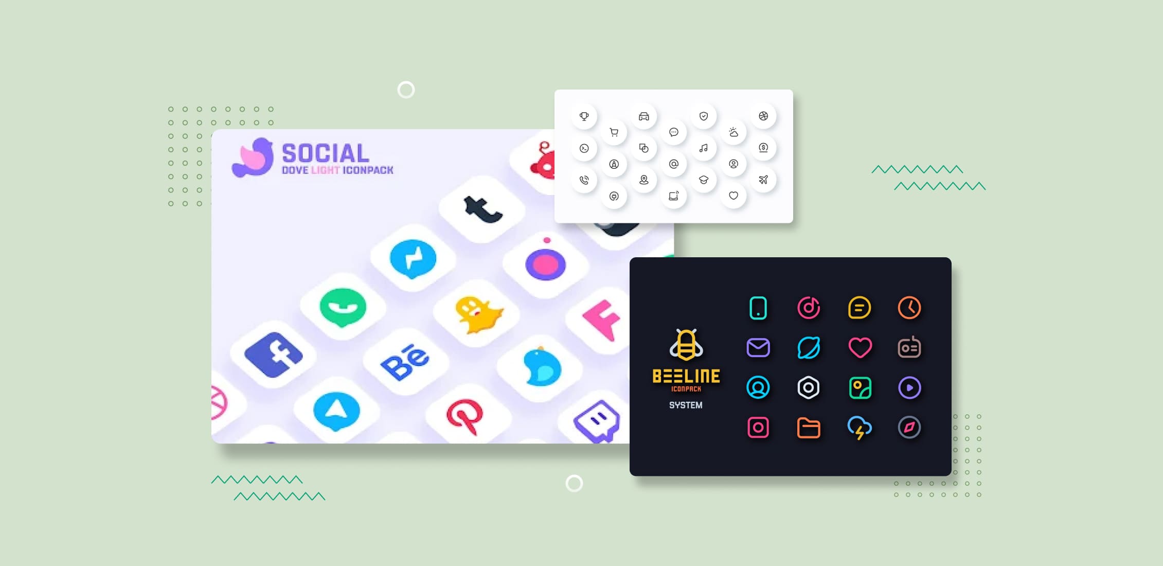 colorful SVG icons design