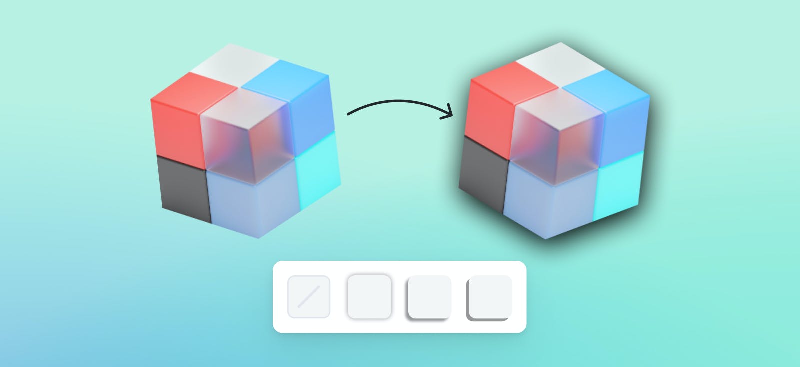 SVG colorful shadow filter example