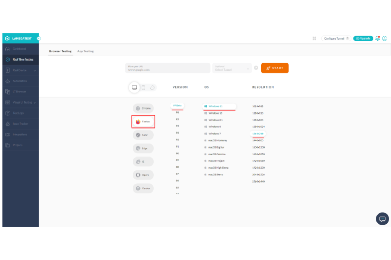 BrowserStack testing platform