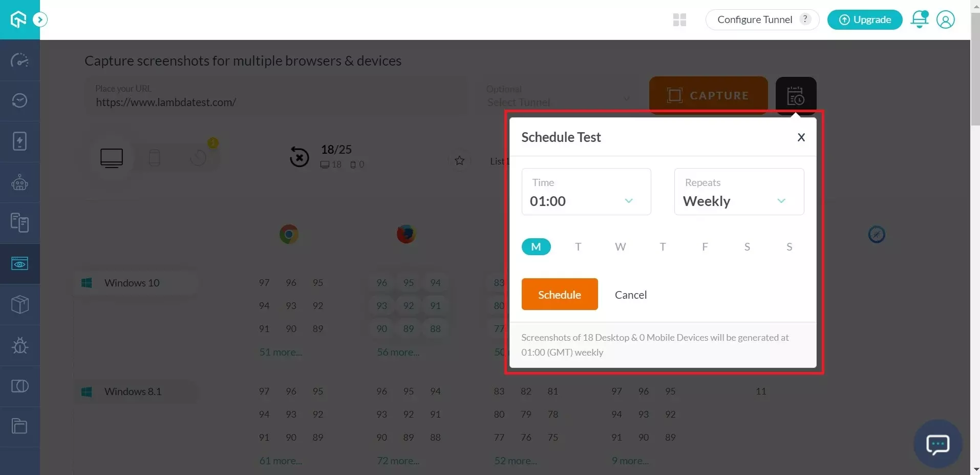 LambdaTest service screenshot