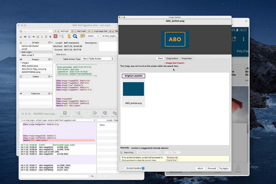 Sauce Labs automation dashboard