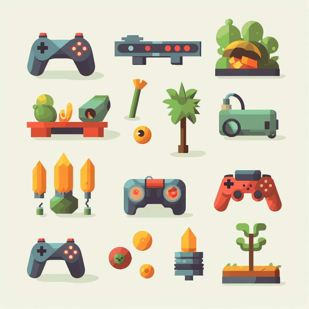 SVG assets being used in various game elements